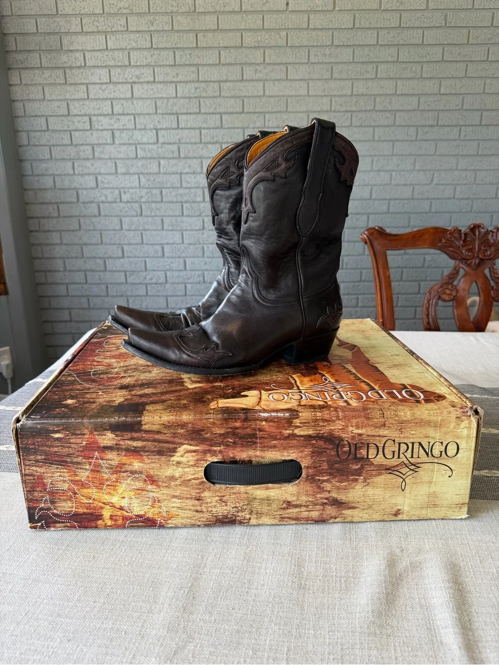 Old Gringo Villa 10” Cowgirl Boots Two Tone Leather L060-122 Rodeo Western Snip